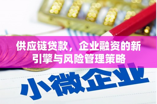 泰武供应链贷款，企业融资的新引擎与风险管理策略