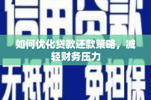泰武如何优化贷款还款策略，减轻财务压力