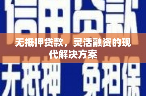 泰武无抵押贷款，灵活融资的现代解决方案