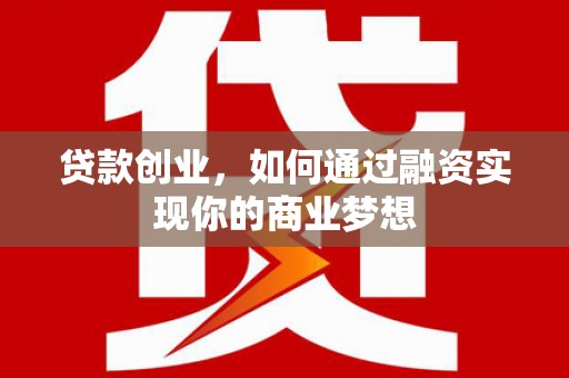 泰武贷款创业，如何通过融资实现你的商业梦想